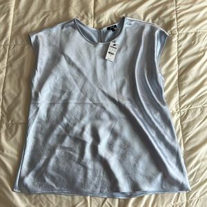 Express blue silk top. NEW WITH TAGS